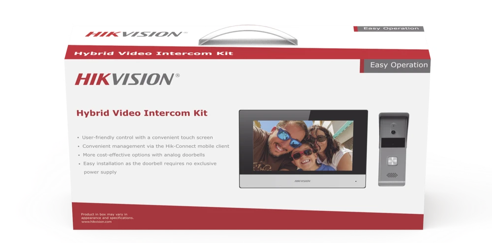 CURSO PARA INSTALAR+Kit de Video portero Analógico de Metal / IP a 4 Hilos con Función de Llamada a App Hik-Connect / Monitor se Conecta a Internet por Cable o WiFi y por 4 Hilos al Frente de Calle IP65 / Expandible a Mas Equipos