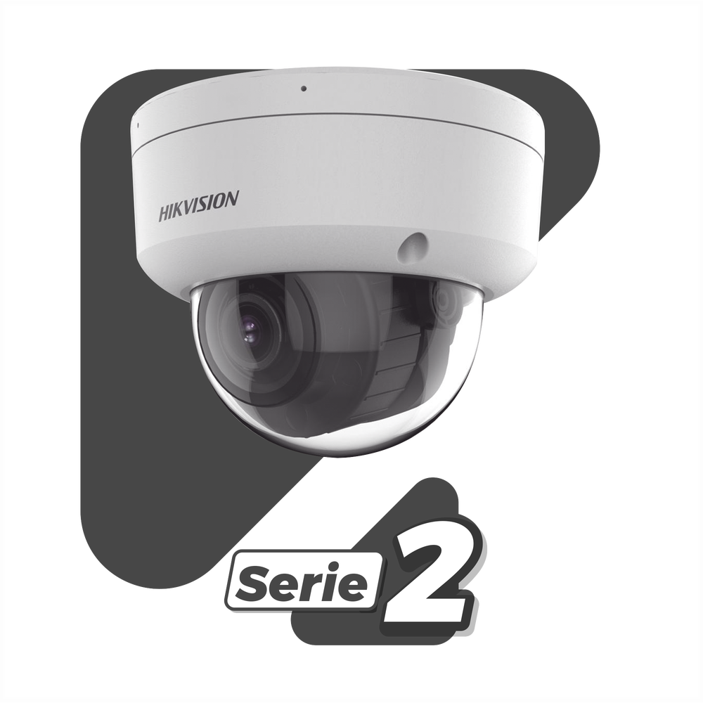 [Dual Light + 2 Micrófonos Integrados] Domo IP 8 Megapixel (4K) / Lente Mot. 2.8 a 12 mm / 40 mts Luz Blanca + 40 mts IR / ACUSENSE / Exterior IP67 / IK10 / WDR 120 dB / PoE / ONVIF / Alarmas I/O / Micro SD / Metal / ACUSEARCH